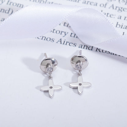 [⭐Clover Jewelry]VIDYLLE SILVER DIAMOND MINI DROP EARRINGS