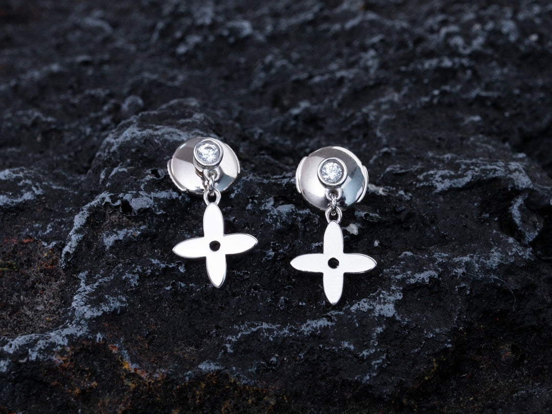 [⭐Clover Jewelry]VIDYLLE SILVER DIAMOND MINI DROP EARRINGS