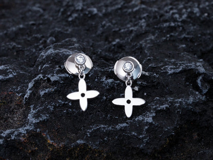 [⭐Clover Jewelry]VIDYLLE SILVER DIAMOND MINI DROP EARRINGS
