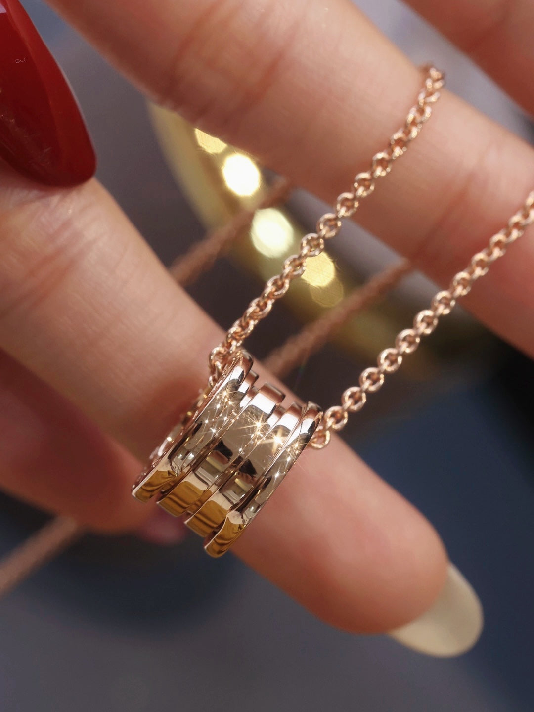 [⭐Clover Jewelry]ZERO 1 PINK GOLD NECKLACE