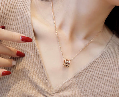[⭐Clover Jewelry]ZERO 1 PINK GOLD NECKLACE