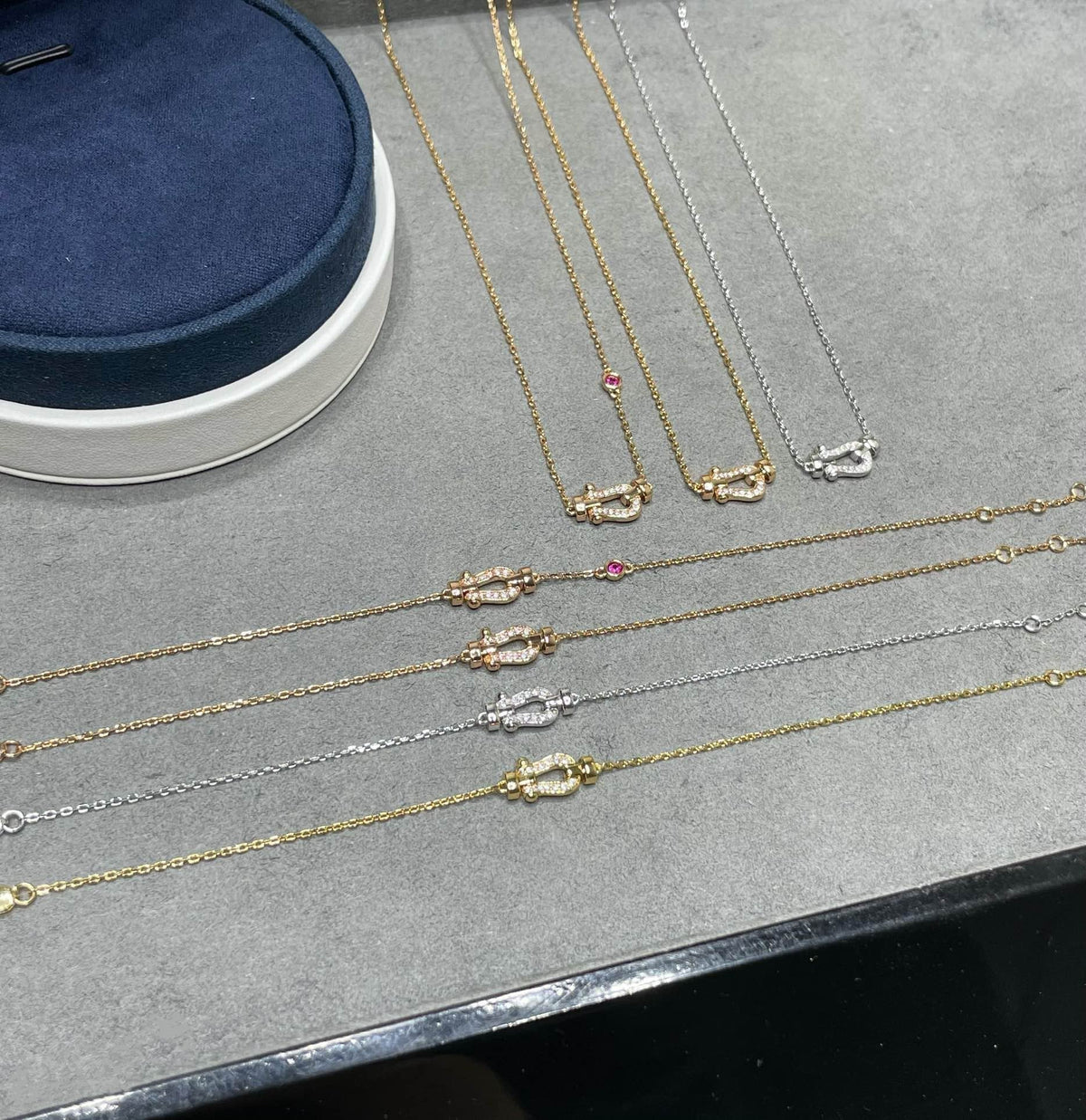[⭐Clover Jewelry]FORCE 10 DIAMOND PINK GOLD NECKLACE