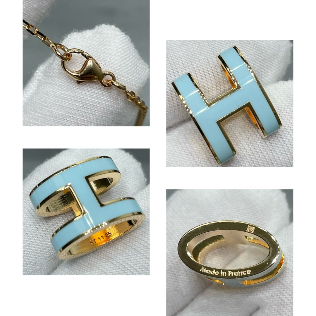 [⭐Clover Jewelry]POP H SKY BLUE NECKLACE