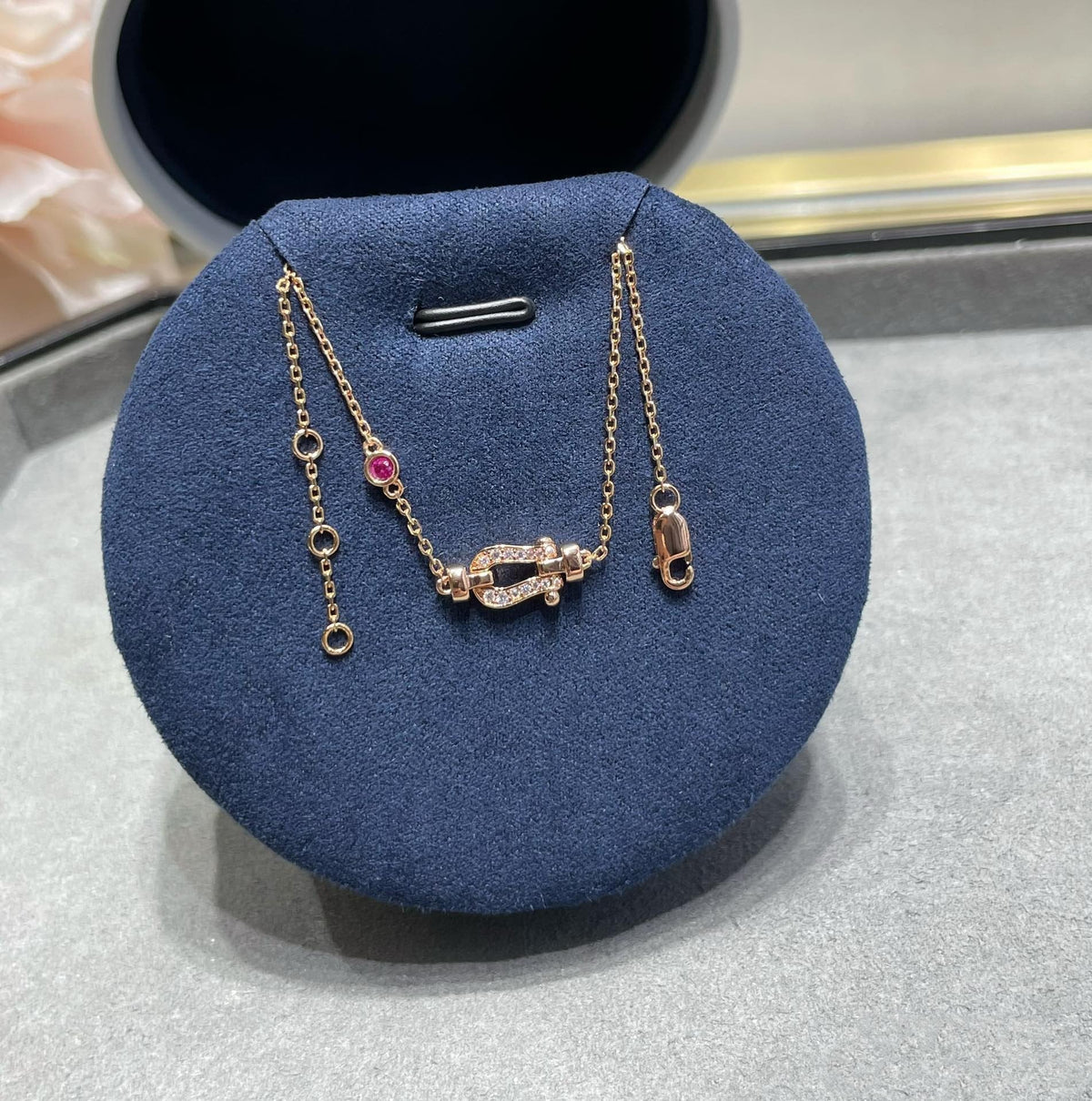 [⭐Clover Jewelry]FORCE 10 DIAMOND CHAIN LINK PINK GOLD BRACELET
