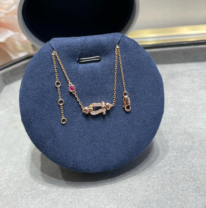 [⭐Clover Jewelry]FORCE 10 DIAMOND CHAIN LINK PINK GOLD BRACELET