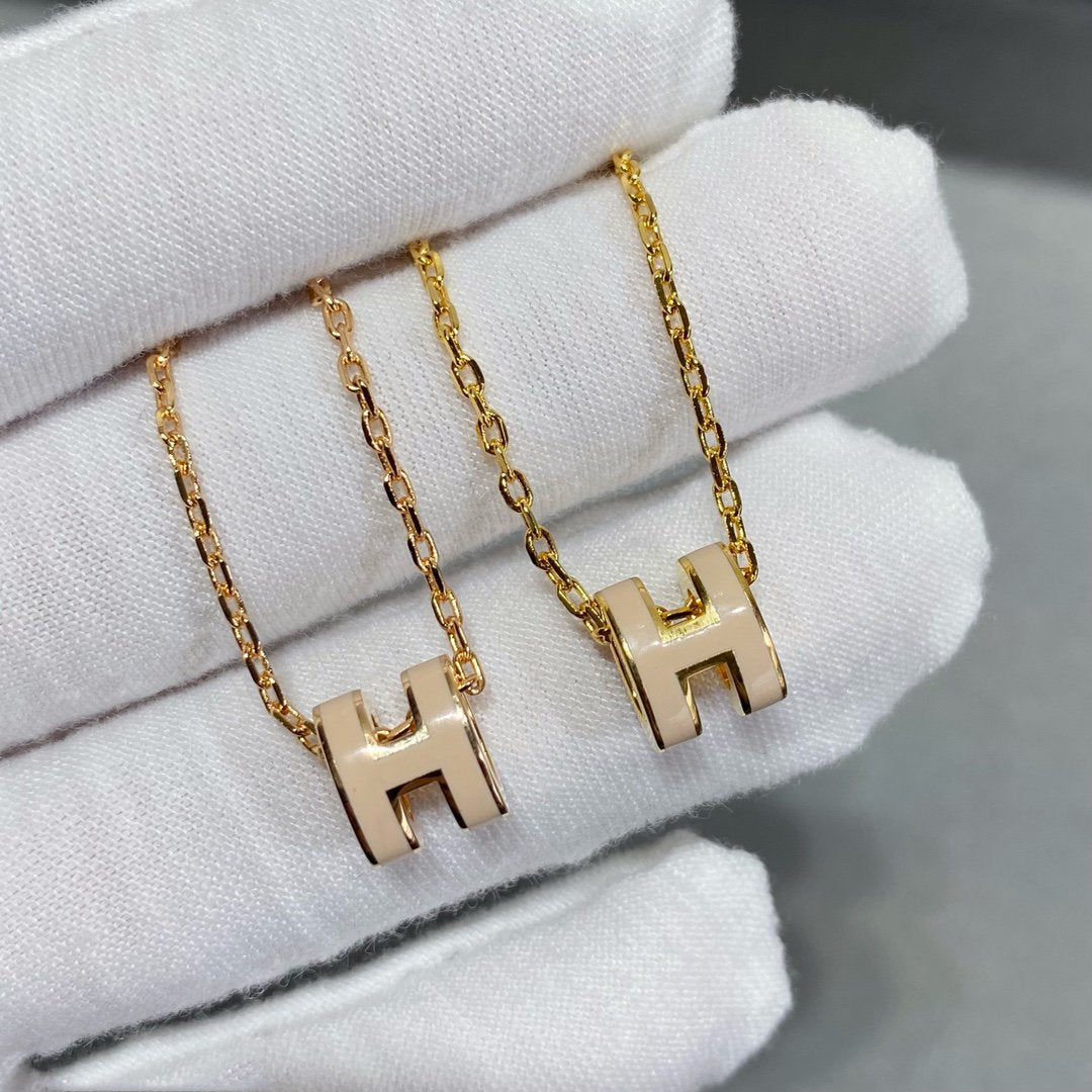 [⭐Clover Jewelry]MINI POP H NECKLACE