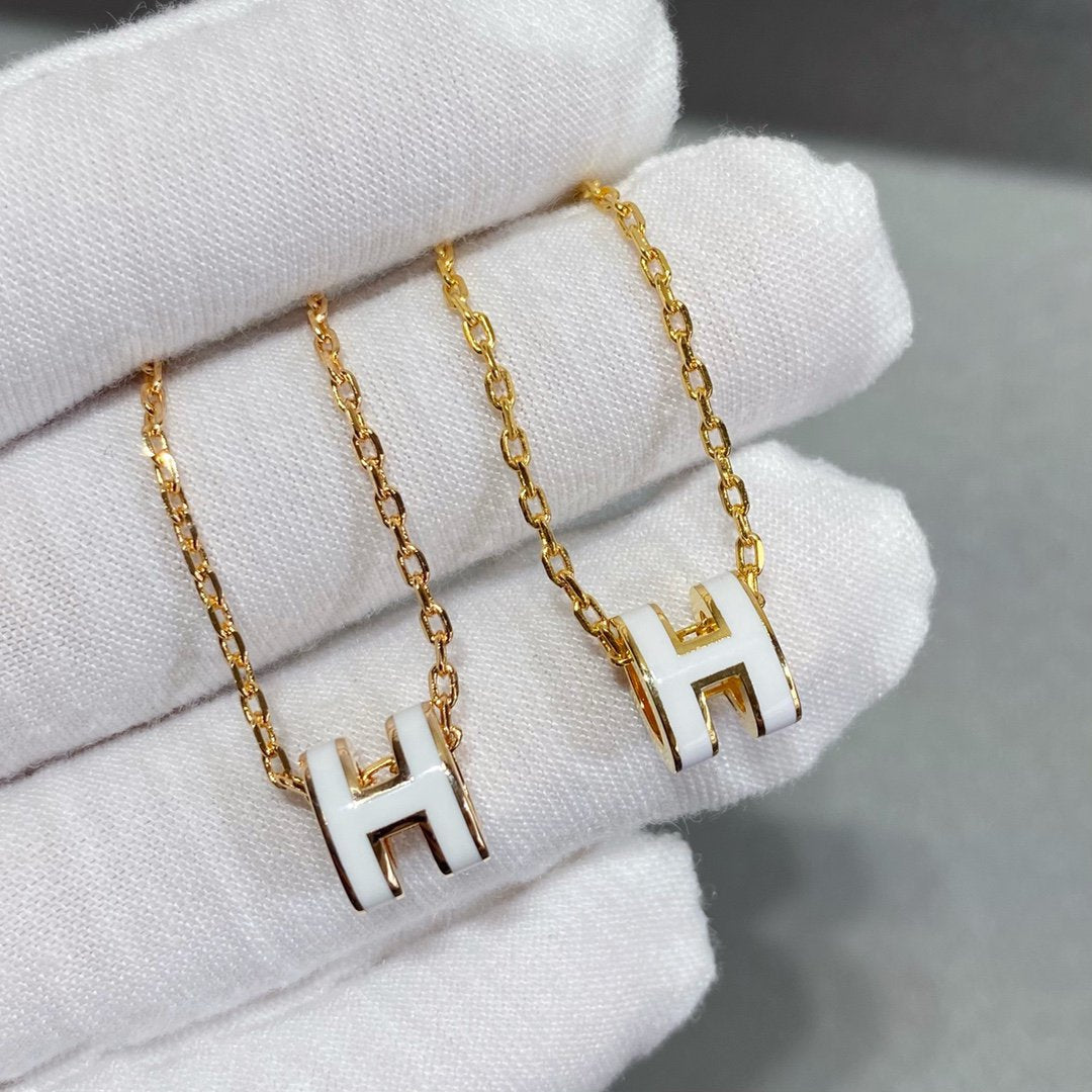 [⭐Clover Jewelry]MINI POP H NECKLACE