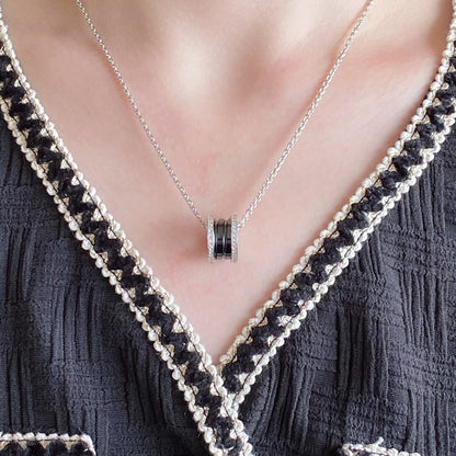 [⭐Clover Jewelry]ZERO 1 DIAMOND CERAMIC NECKLACE