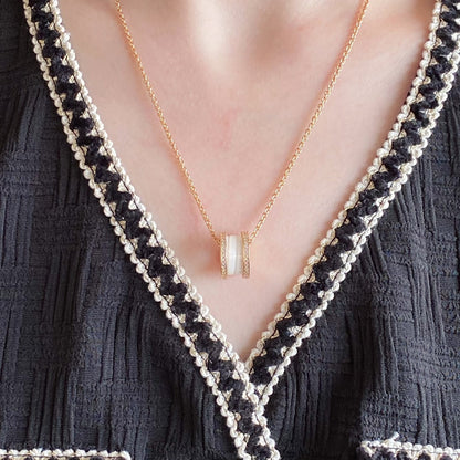 [⭐Clover Jewelry]ZERO 1 DIAMOND CERAMIC NECKLACE