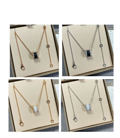 [⭐Clover Jewelry]ZERO 1 DIAMOND CERAMIC NECKLACE
