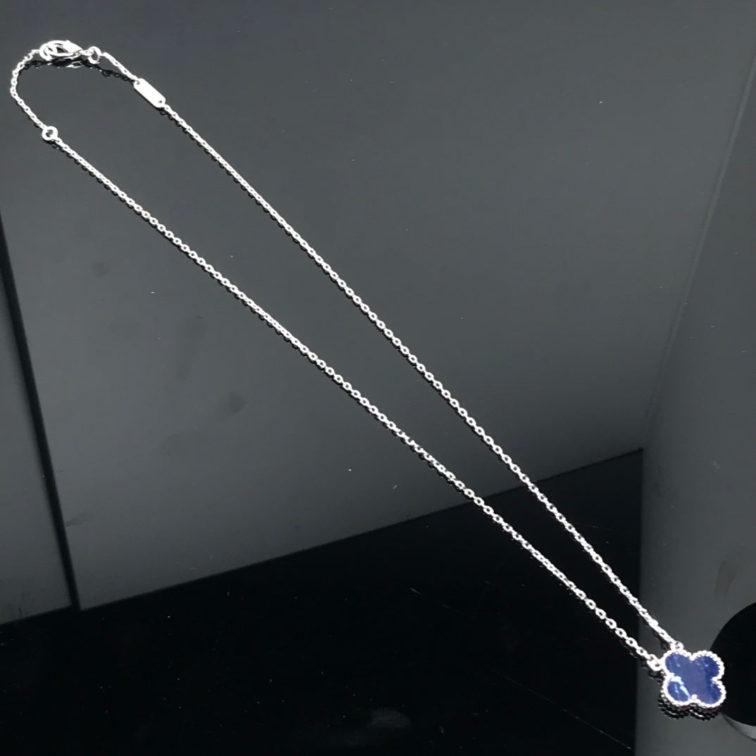 [⭐Clover Jewelry]CLOVER PIETERSITE SILVER LONG NECKLACE