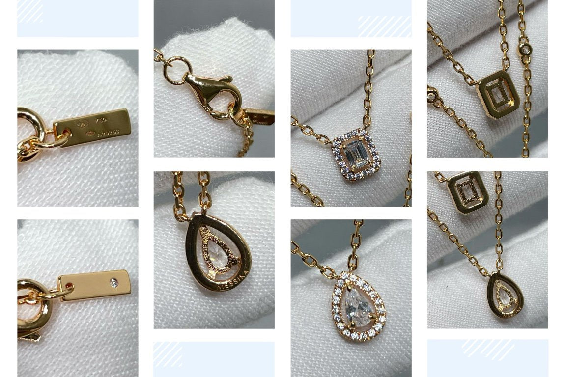 [⭐Clover Jewelry]MY TWIN 2 ROW DIAMOND NECKLACE