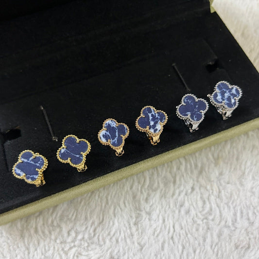 [⭐Clover Jewelry]CLOVER PIETERSITE MEDIUM STUD EARRINGS