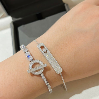 [⭐Clover Jewelry]MOVE CLASSIQUE DIAMOND PAVED BRACELET
