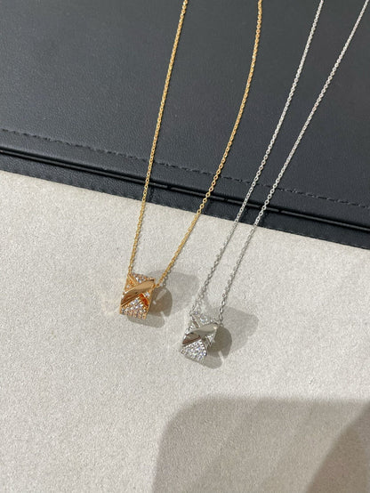 [⭐Clover Jewelry]LIENS EVIDENCE DIAMOND PAVED NECKLACE