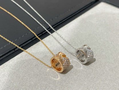 [⭐Clover Jewelry]LIENS EVIDENCE DIAMOND PAVED NECKLACE