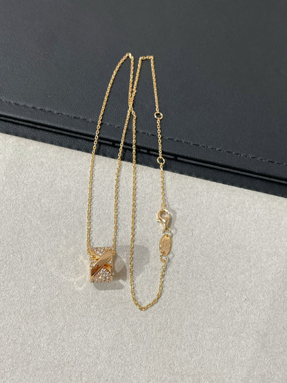 [⭐Clover Jewelry]LIENS EVIDENCE DIAMOND PAVED NECKLACE