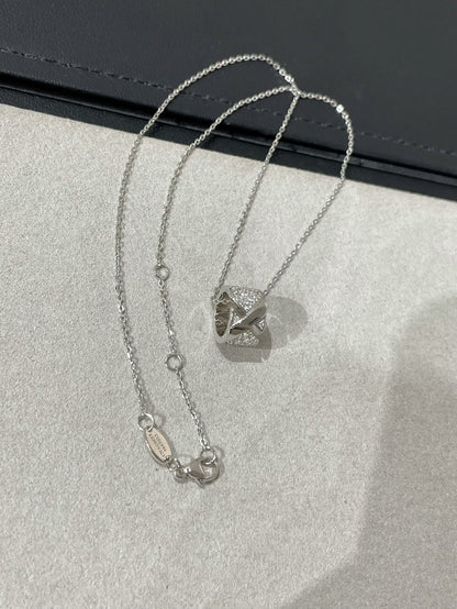 [⭐Clover Jewelry]LIENS EVIDENCE DIAMOND PAVED NECKLACE