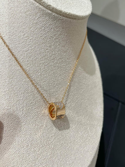 [⭐Clover Jewelry]LIENS EVIDENCE DIAMOND PAVED NECKLACE