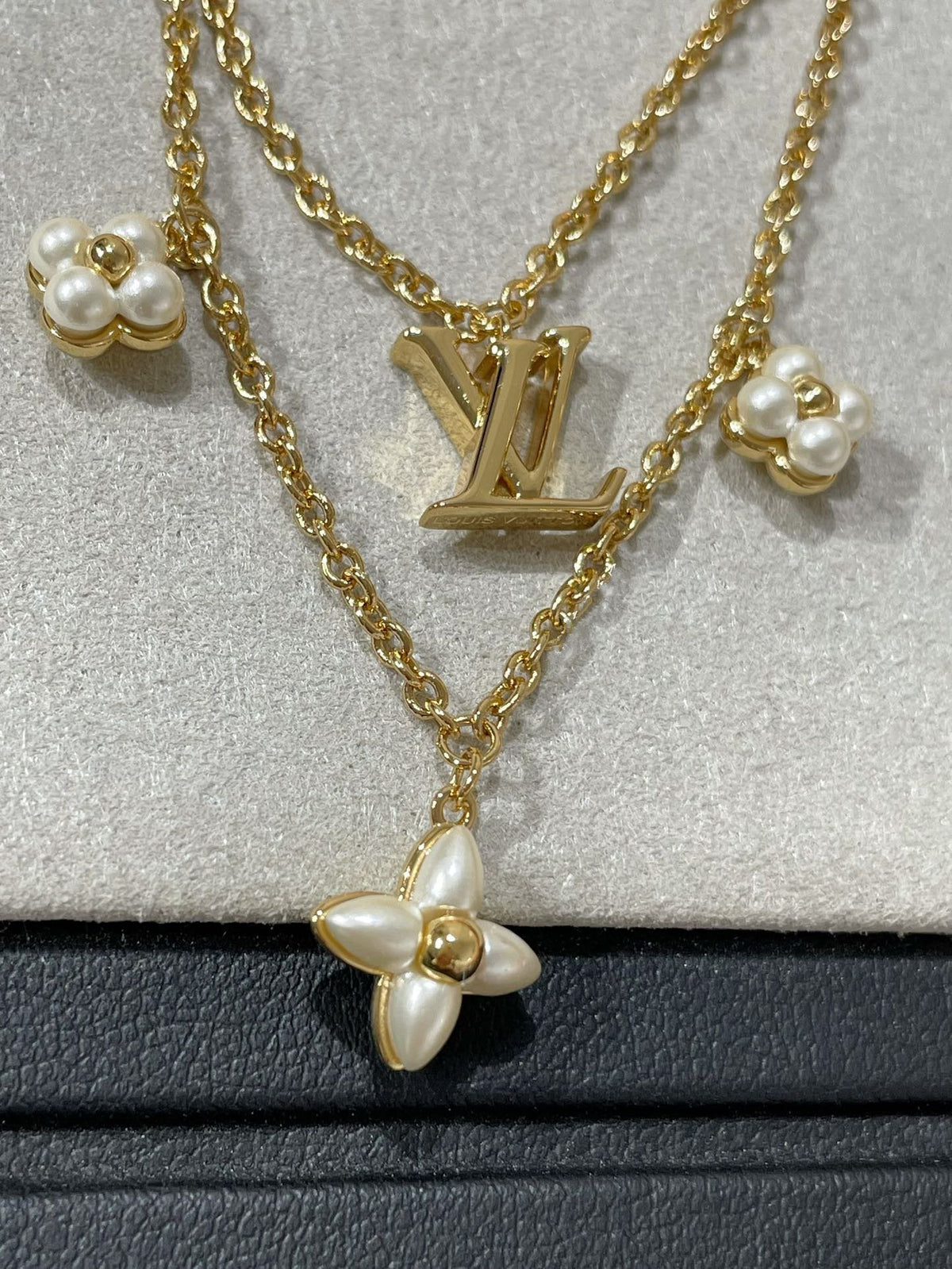 [⭐Clover Jewelry]FLOWERGRAM GOLD MOP DOUBLE ROW NECKLACE