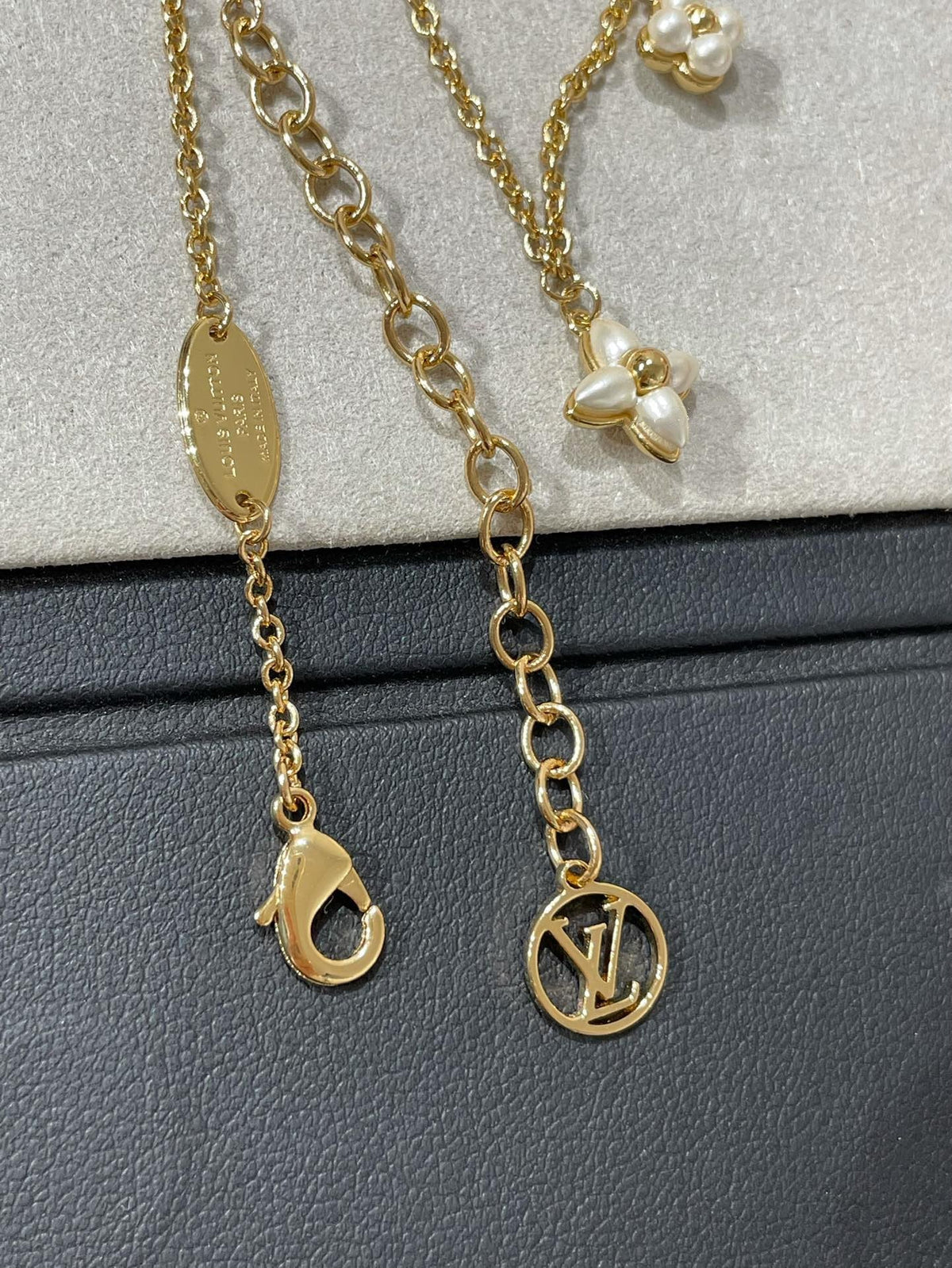 [⭐Clover Jewelry]FLOWERGRAM GOLD MOP DOUBLE ROW NECKLACE