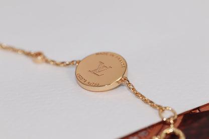 [⭐Clover Jewelry]STAR AND SUN 4 MOTIF PINK GOLD MALACHITE BRACELET