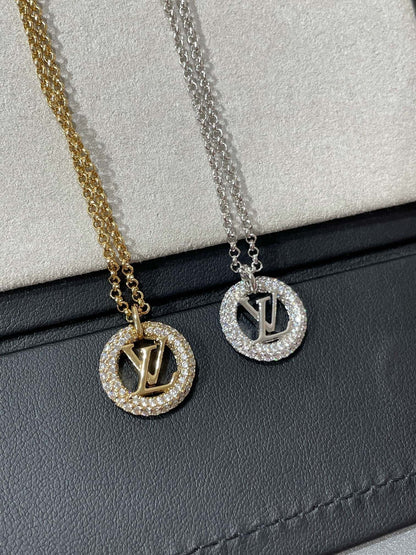 [⭐Clover Jewelry]BY NIGHT DIAMOND PAVED NECKLACE