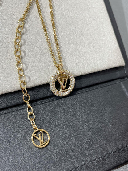 [⭐Clover Jewelry]BY NIGHT DIAMOND PAVED NECKLACE