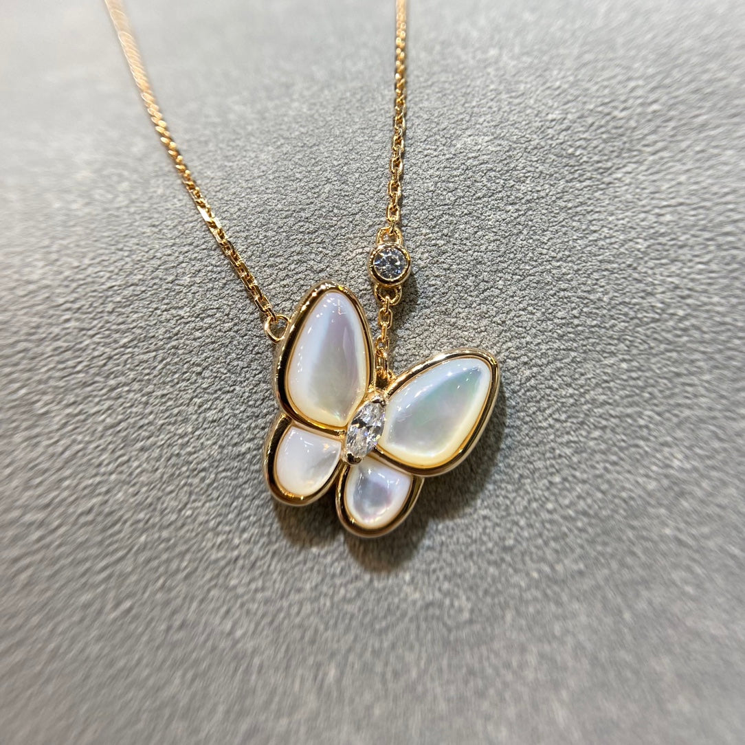 [⭐Clover Jewelry]BUTTERFLY MOP DIAMOND NECKLACE