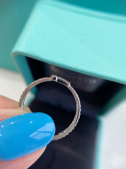 [Clover Jewelry]T SMALL RING DIAMOND SILVER