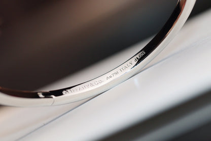 [Clover Jewelry]NARROW T1 HINGED BANGLE DIAMOND SILVER