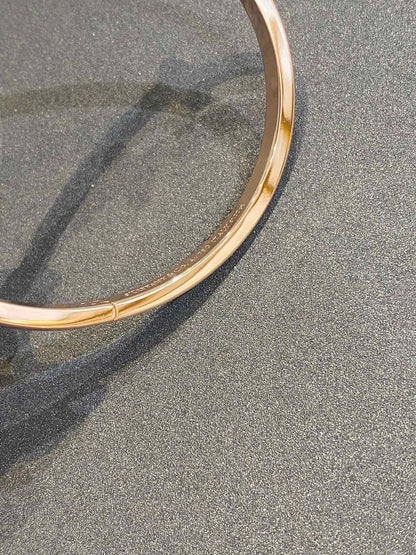 [Clover Jewelry]NARROW T1 HINGED BANGLE DIAMOND PINK GOLD