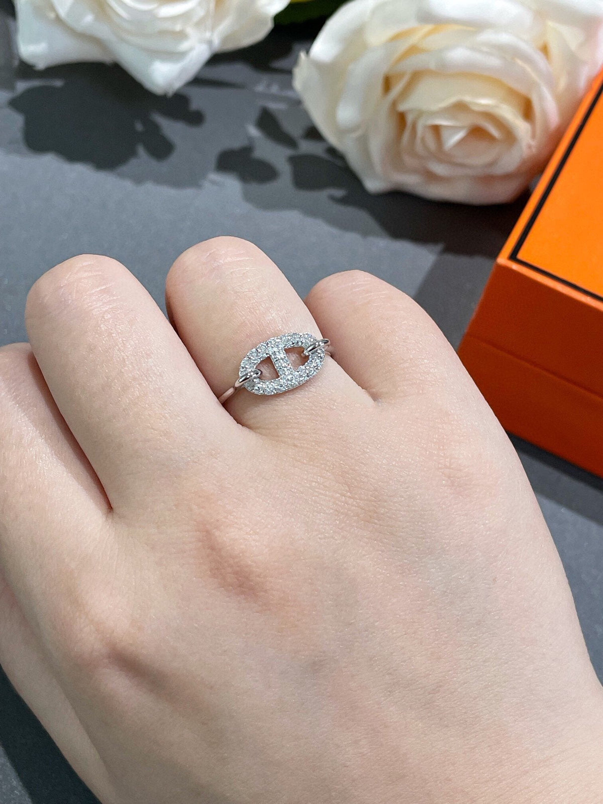 [⭐Clover Jewelry]RONDE SMALL DIAMOND RING