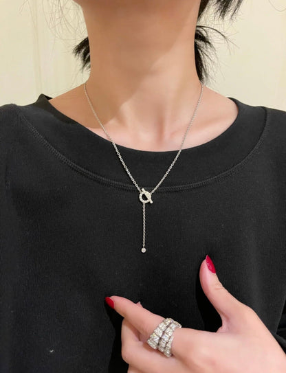 [⭐Clover Jewelry]FINESSE SILVER DIAMOND NECKLACE