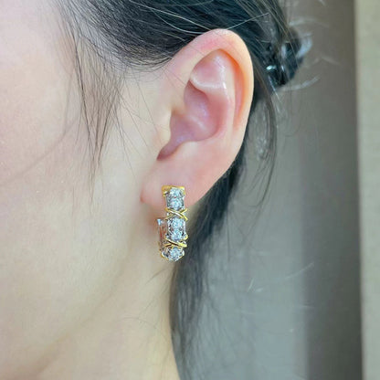 [Clover Jewelry]SCHLUMBERGER GOLD DIAMOND EARRINGS