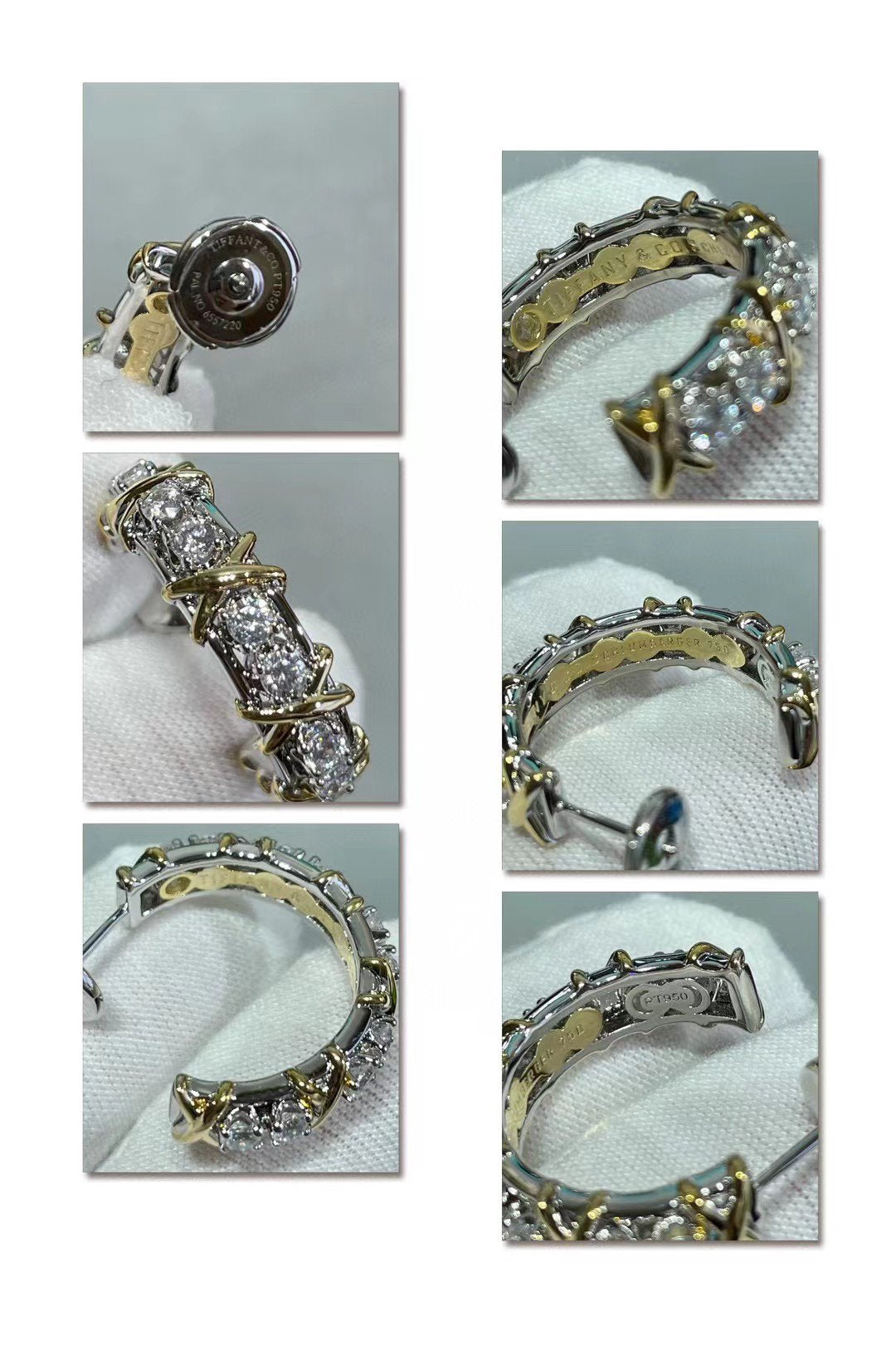 [Clover Jewelry]SCHLUMBERGER GOLD DIAMOND EARRINGS