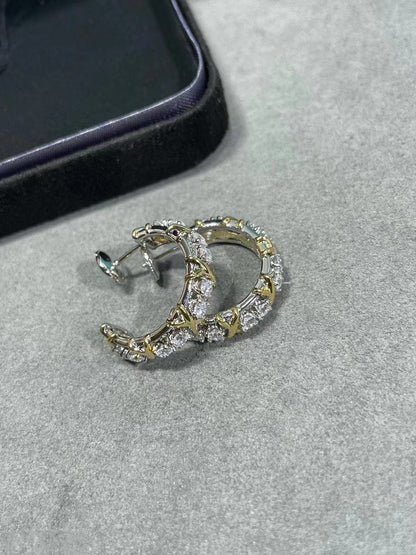[Clover Jewelry]SCHLUMBERGER GOLD DIAMOND EARRINGS