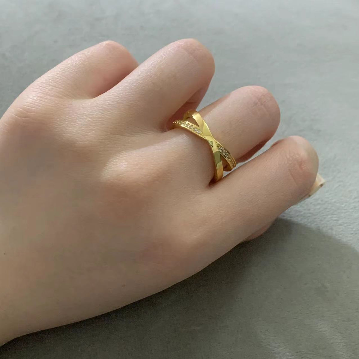 [Clover Jewelry]ATLAS X DIAMOND RING