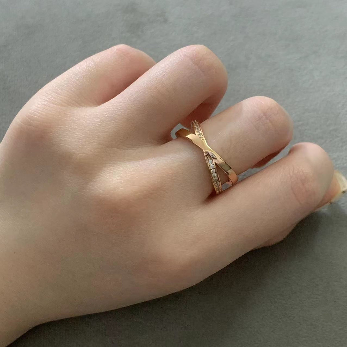 [Clover Jewelry]ATLAS X DIAMOND RING