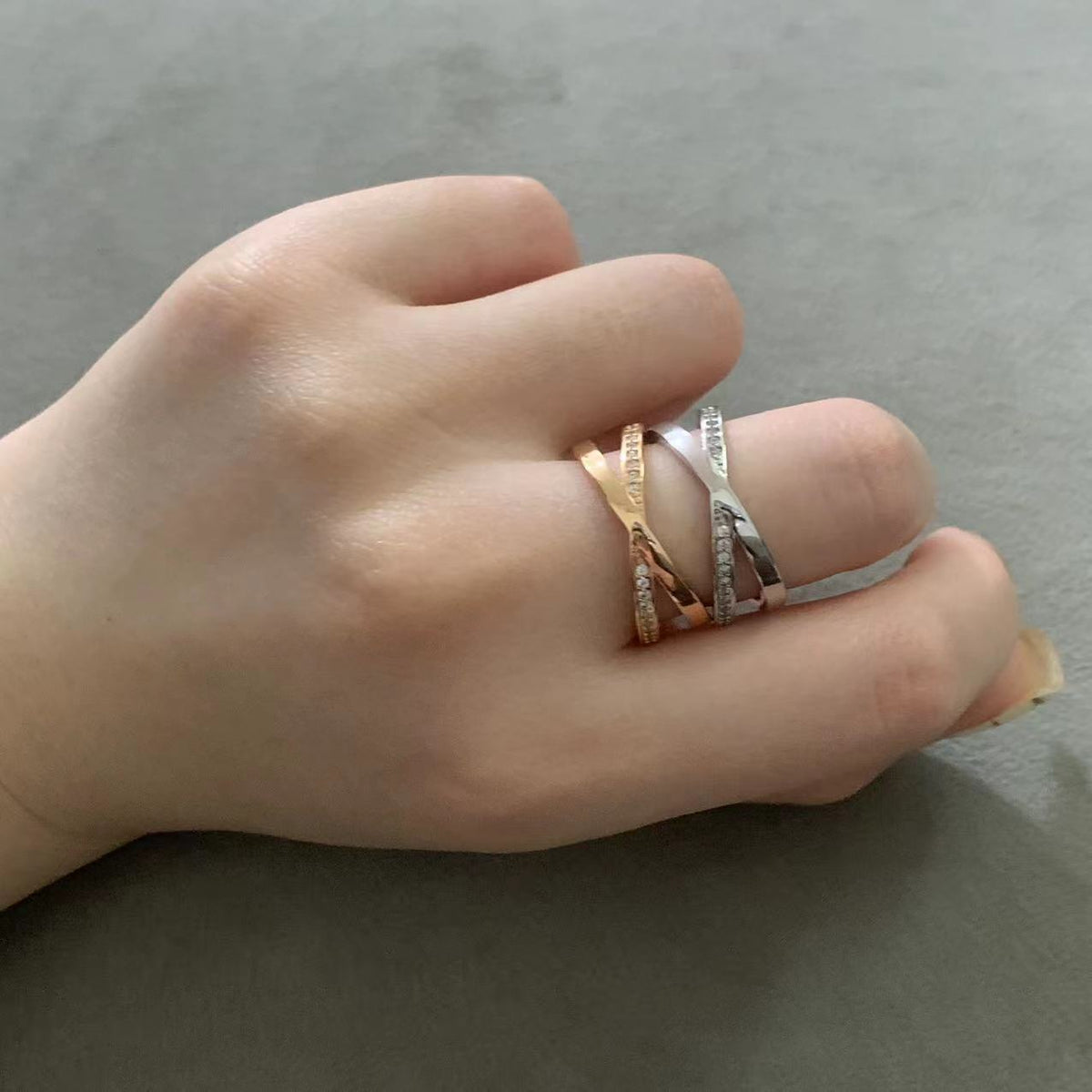 [Clover Jewelry]ATLAS X DIAMOND RING