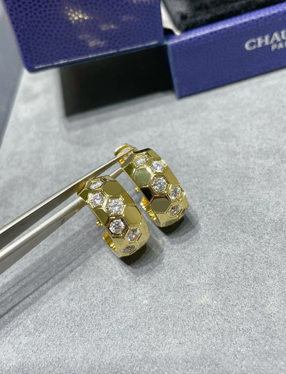 [⭐Clover Jewelry]BEE LOVE DIAMOND HOOP EARRINGS