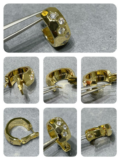 [⭐Clover Jewelry]BEE LOVE DIAMOND HOOP EARRINGS