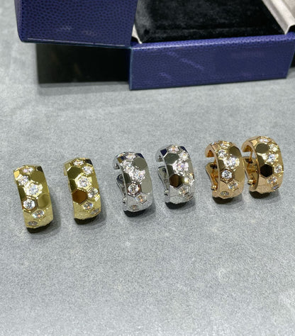 [⭐Clover Jewelry]BEE LOVE DIAMOND HOOP EARRINGS