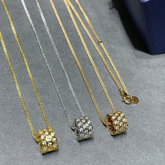 [⭐Clover Jewelry]BEE LOVE DIAMOND PAVED 3 ROW NECKLACE
