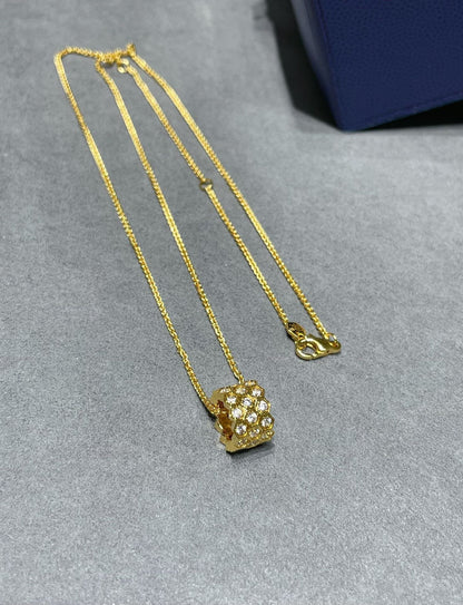 [⭐Clover Jewelry]BEE LOVE DIAMOND PAVED 3 ROW NECKLACE