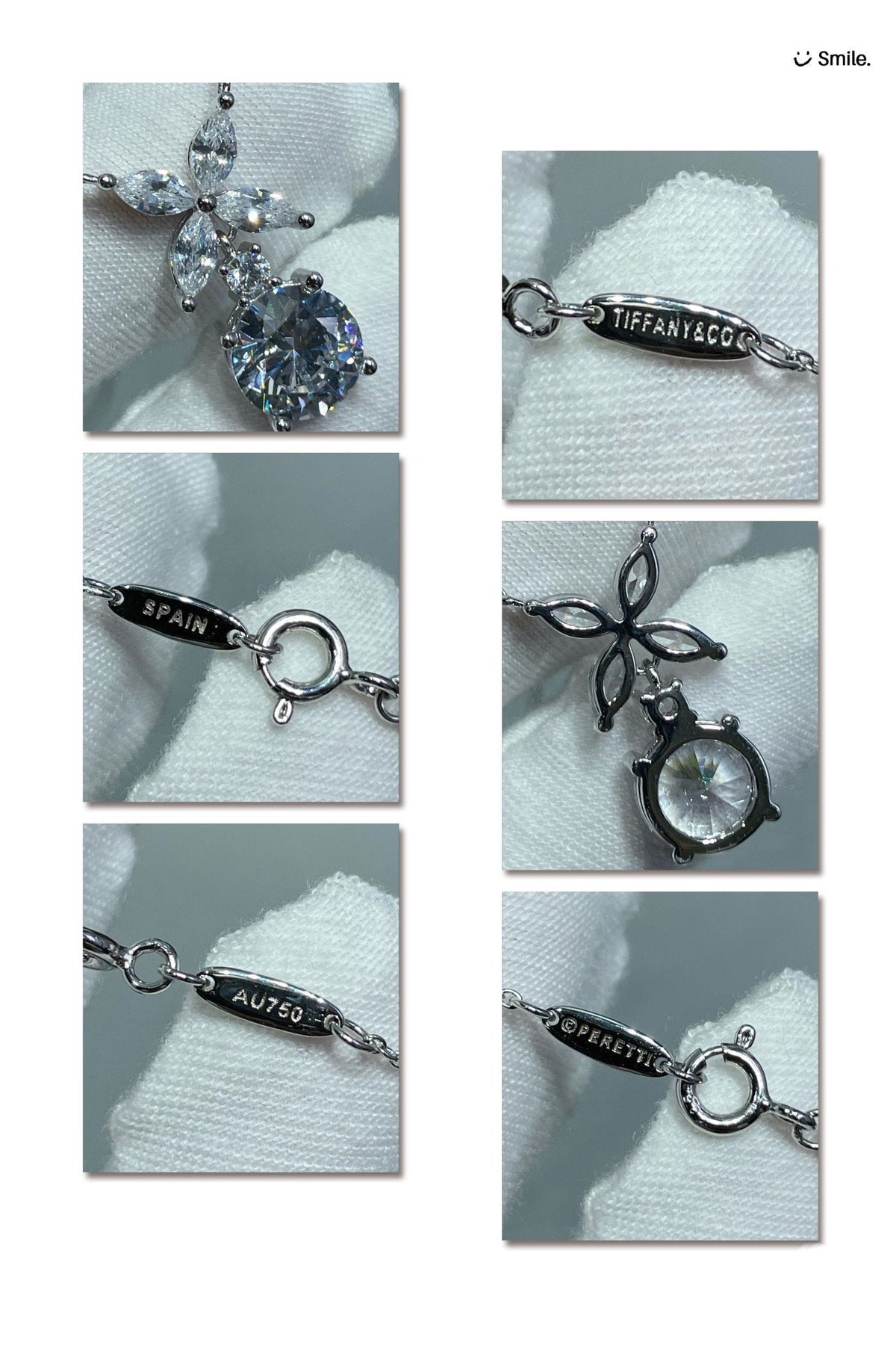[Clover Jewelry]VICTORIA PENDANT SILVER DIAMOND NECKLACE