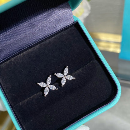 [Clover Jewelry]VICTORIA SILVER DIAMOND STUD MINI EARRINGS