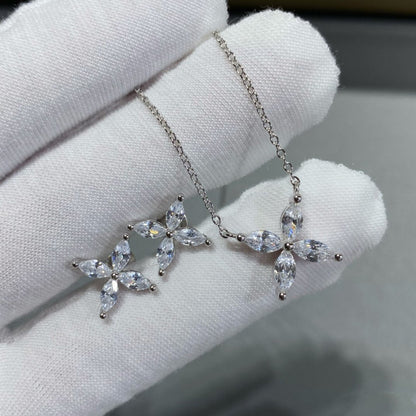[Clover Jewelry]VICTORIA SILVER DIAMOND STUD MINI EARRINGS