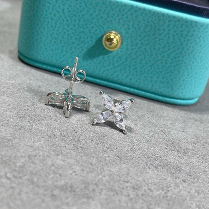 [Clover Jewelry]VICTORIA SILVER DIAMOND STUD MINI EARRINGS
