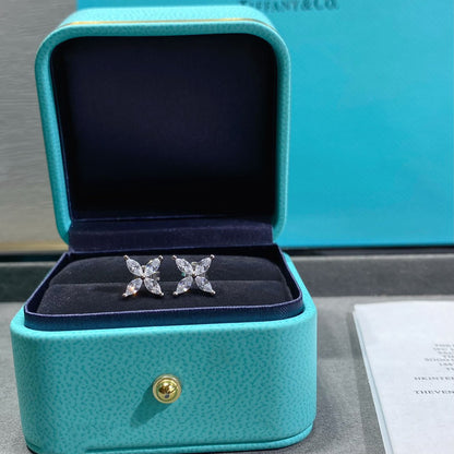 [Clover Jewelry]VICTORIA SILVER DIAMOND STUD MINI EARRINGS